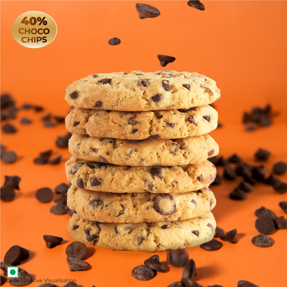 The Cookie Factorie - Triple Choco Chip Cookies 300 gm, Pk of 6
